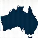 An icon of the map of Australia with location pins.